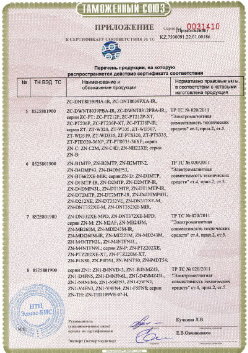 24.03.2019 Слободской - ЗАО Хиквижн. Приложение к сертификату Взрывазащитные видиокамеры. ТР ТС 020/2011